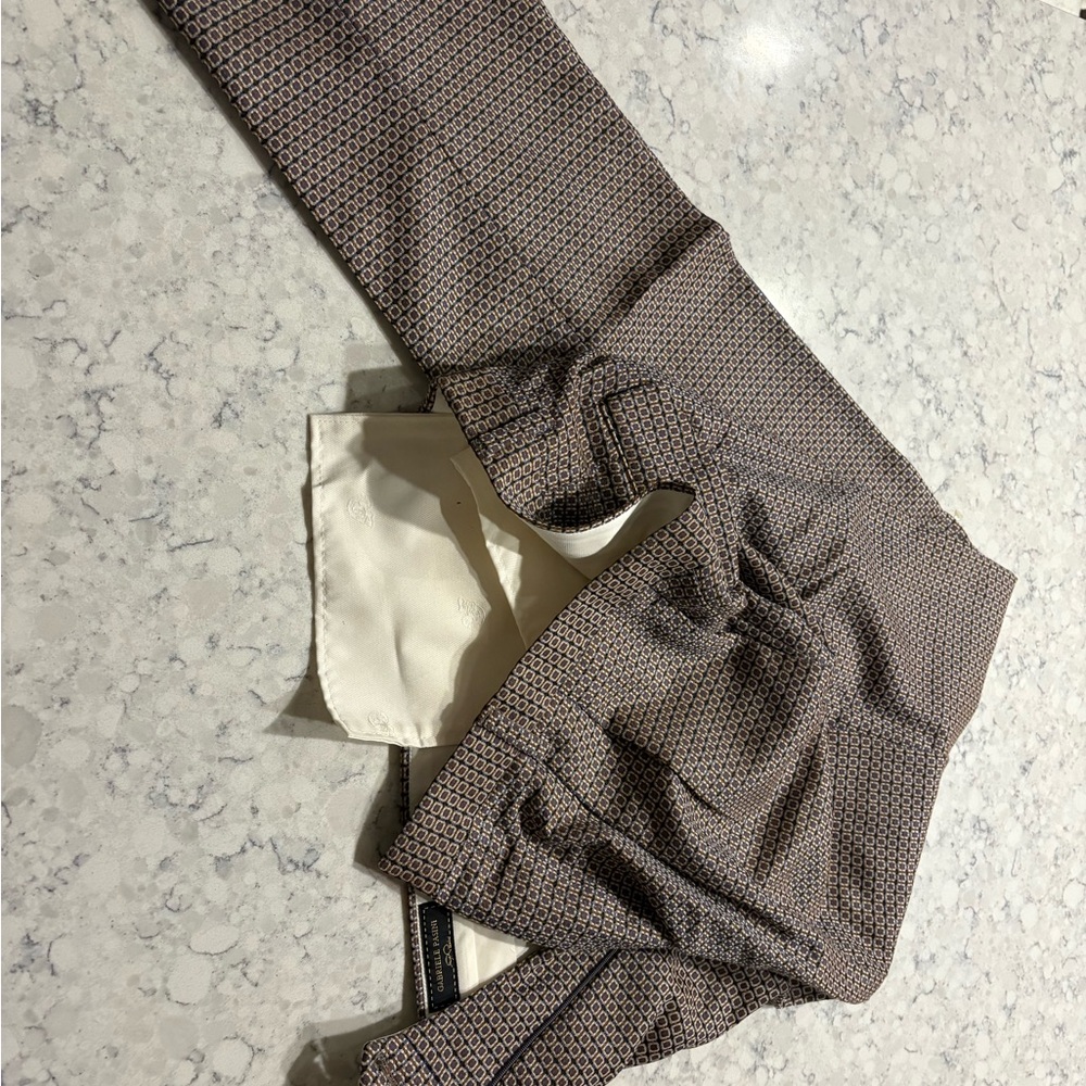 G.Pasini Patterned Pants Wool Sz 36 R Stylish and Elegant $775 unhemmed Sale